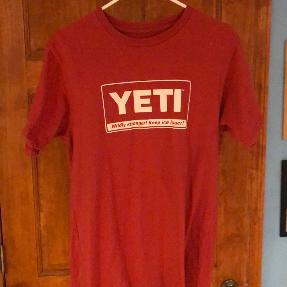 Red YETTI shirt